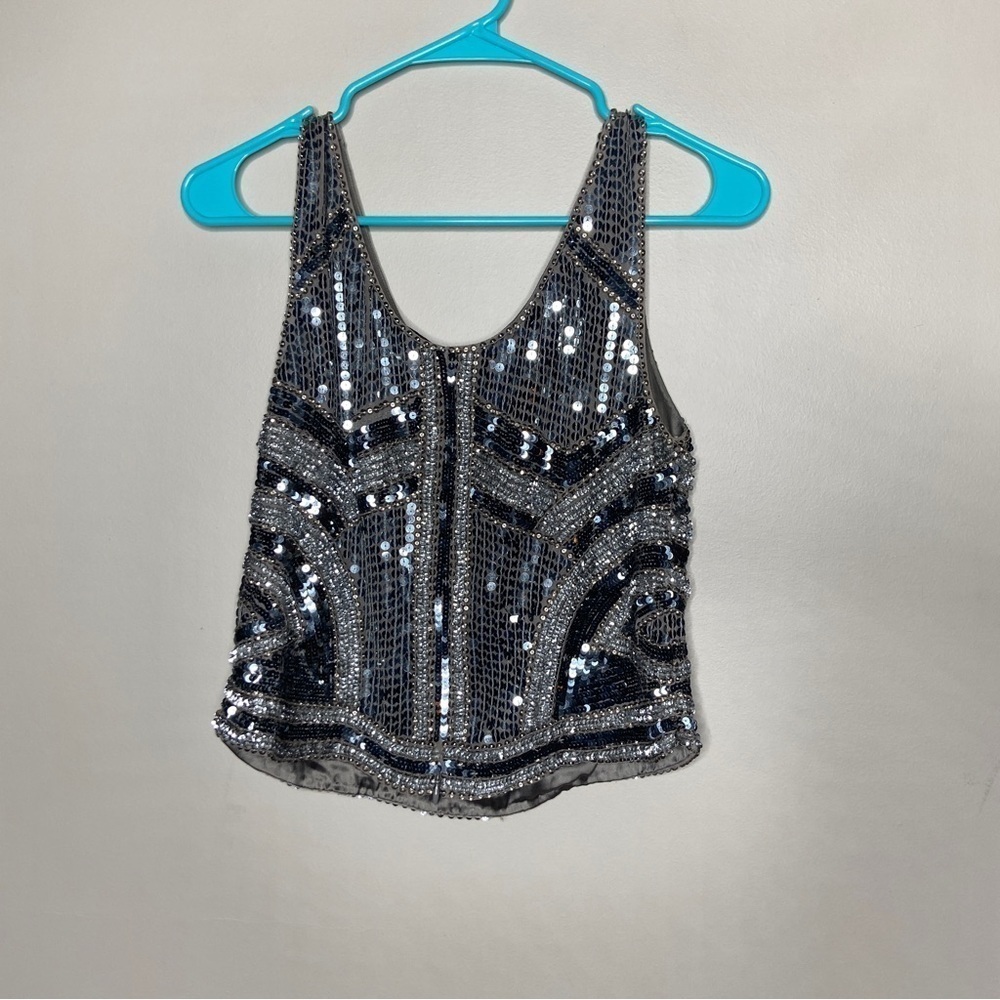 Parker Eliza Sequin Beaded Top XS - Picture 4 of 8